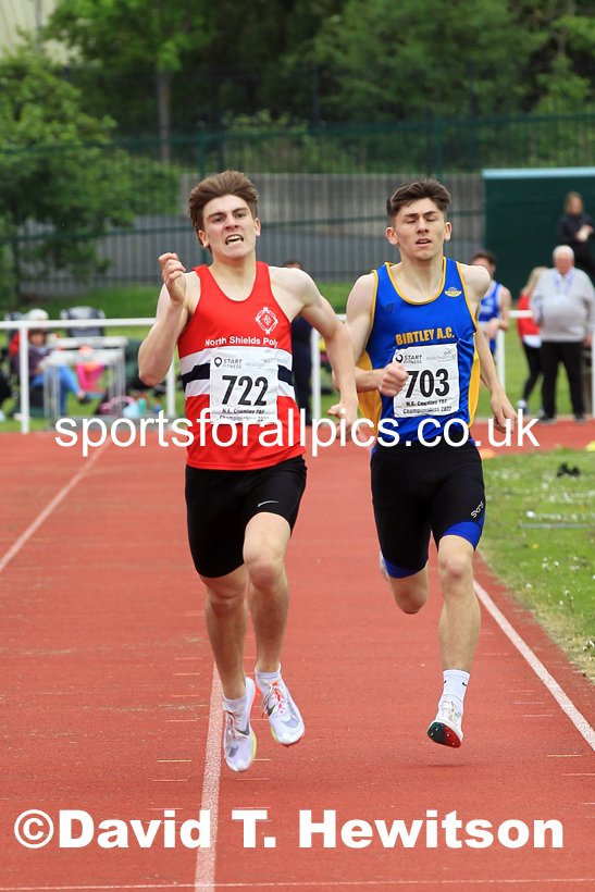 Men and Boys 800 metres, 2022 North Eastern Track and Field Champs., Middlesbrough. David T. Hewitson/Sports for All Pics